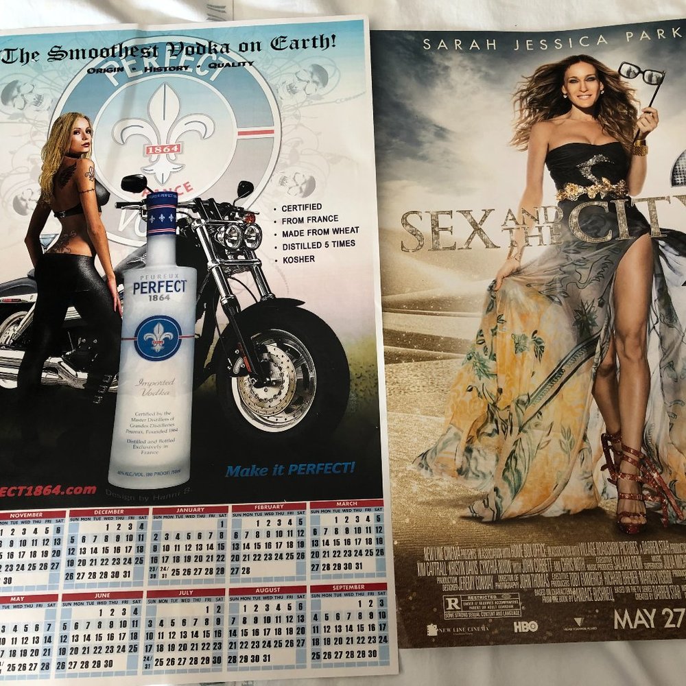 2-LIQUOR POSTER DEAL SEX IN THE CITY DRESS UP ROOM